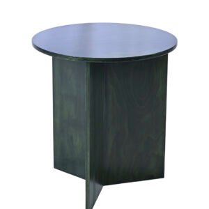 mesa auxiliar redonda de madera